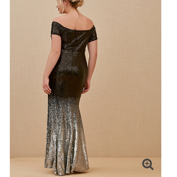 TORRID special occasion black ombre sequin - Picture 4 of 4